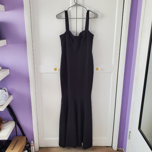 Women's Size 8 Black Body Con Fishtail Maxi Dress By Nasty Gal - Picture 4 of 4